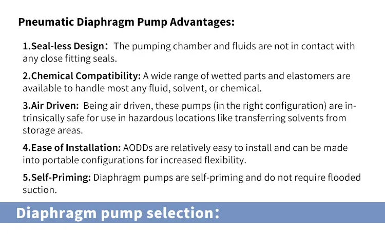 1′ ′ Aodd Double Pneumatic Diaphragm Pump for Petrochemical Industry