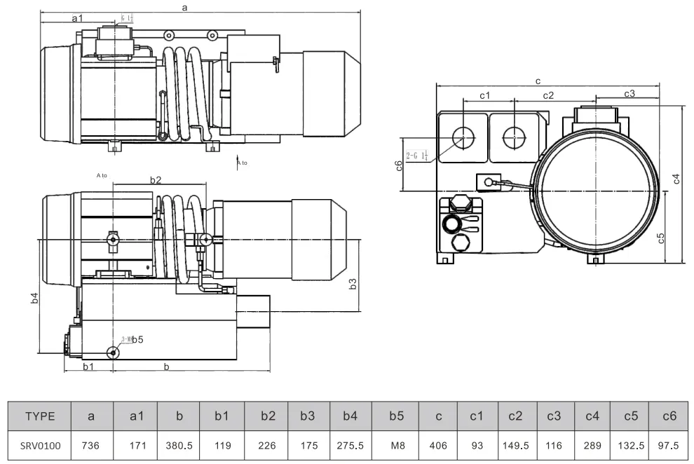 100m3/H 3kw Single Stage Air Condition Rotary Vane Vacuum Pump