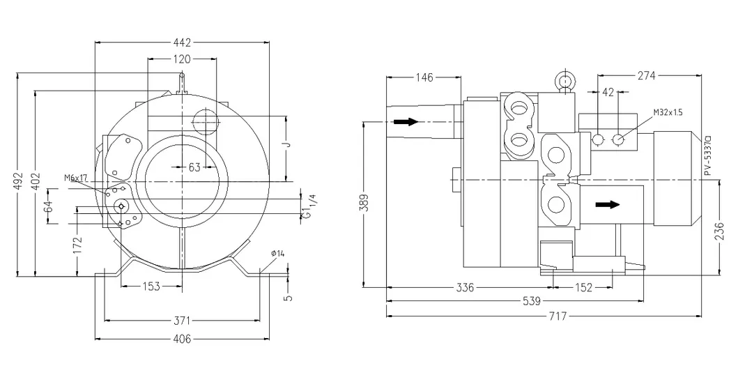 10HP Dereike High Pressure Vacuum Pumps Dhb 650c 7D5 Riple Stage Air Blower 7.5kw