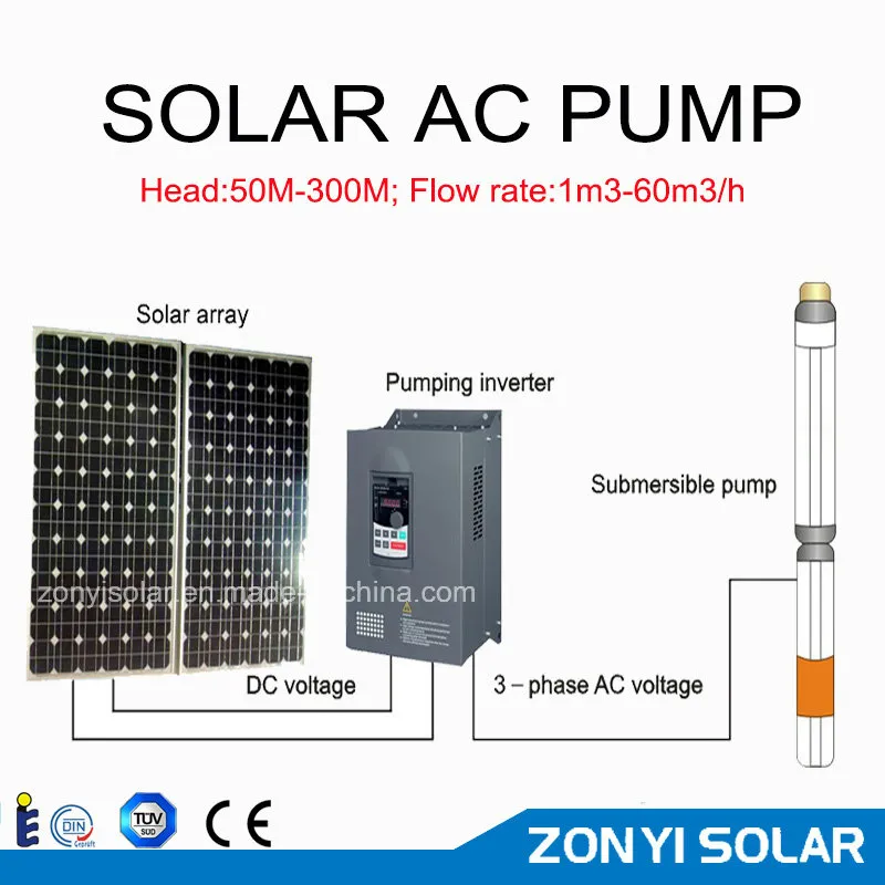1100W 4inch Stainless Steel Solar Pump DC Submersible Solar Irrigation Water Pumps