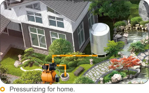 1HP Auto 19L 24L Stainless Steel Pressure Tank Booster Pump