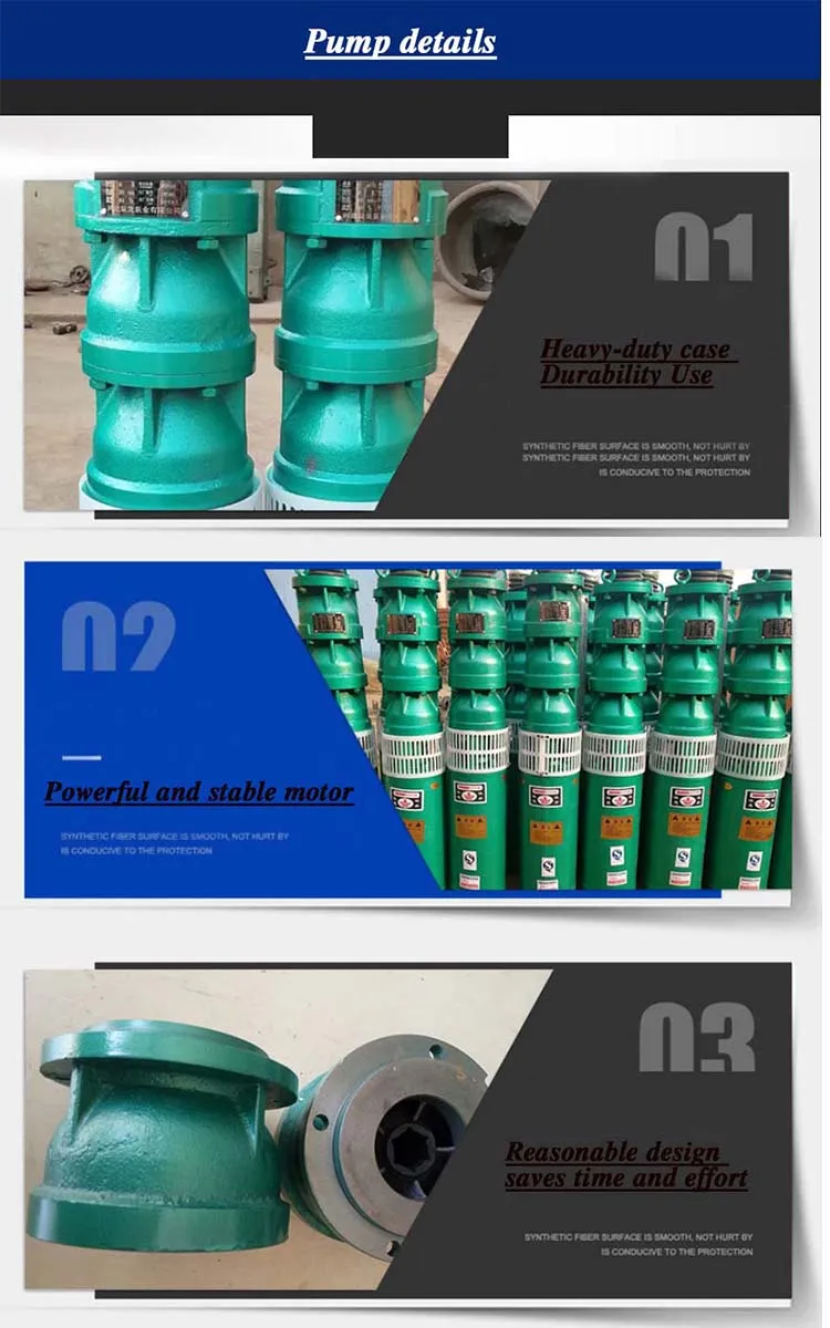 3 Phase 55kw 75kw 60HP 75HP Electric Deep Well Submersible Pump Price