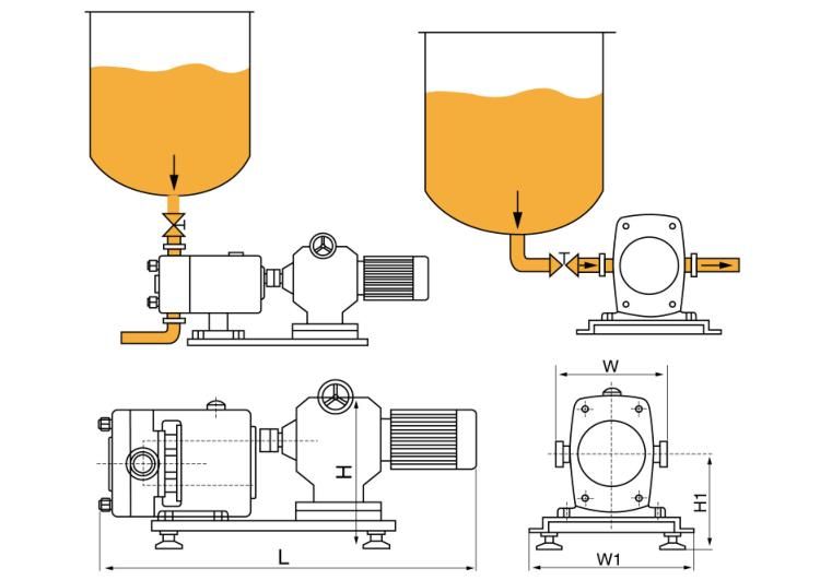 304 Rotary Lobe Pump for Toothpaste