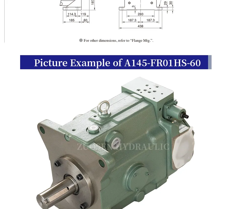 A16 A37 A56 A70 A90 A100 A145 Yuken Hydraulic Piston Pumps Made in China