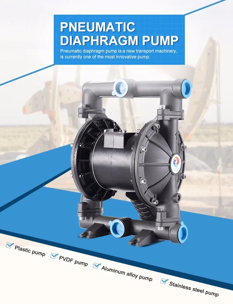 Aodd Shanghai Slurry Pneumatic Pump Water Mud Aluminum Alloy Pump Air Double Diaphragm 1" Pump