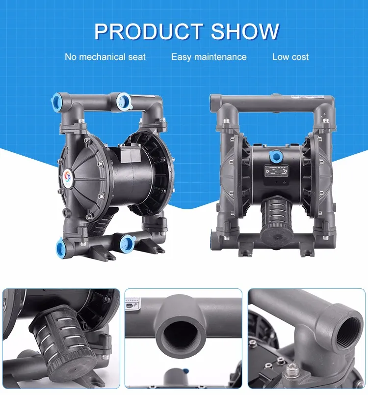 Aodd Shanghai Slurry Pneumatic Pump Water Mud Aluminum Alloy Pump Air Double Diaphragm 1" Pump