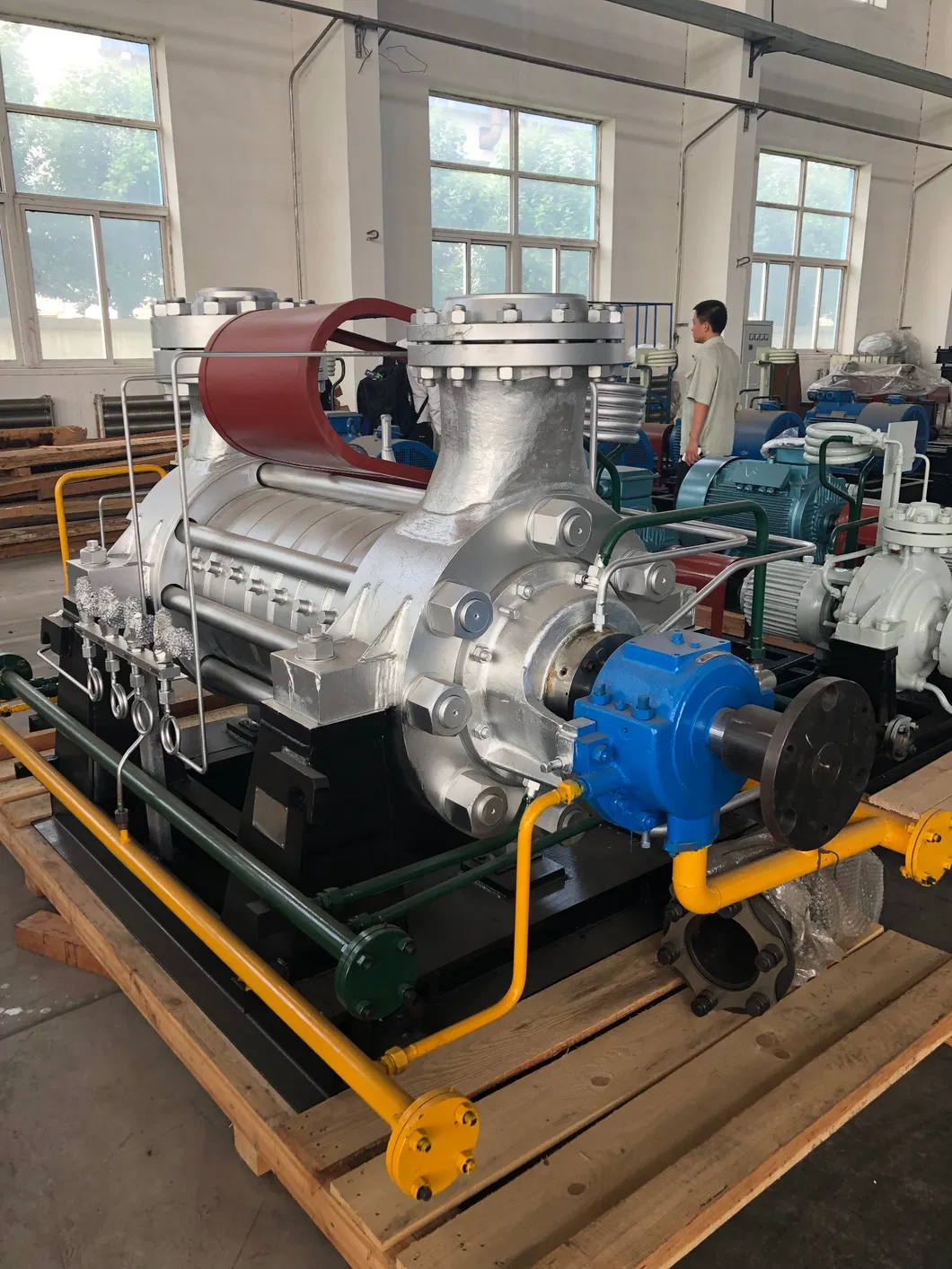 API610 BB4 High Temperature High Pressure Barrel Double Casing Horizontal Centrifugal Multistage Steam Boiler Feed Hot Water Circulation Supply Pump