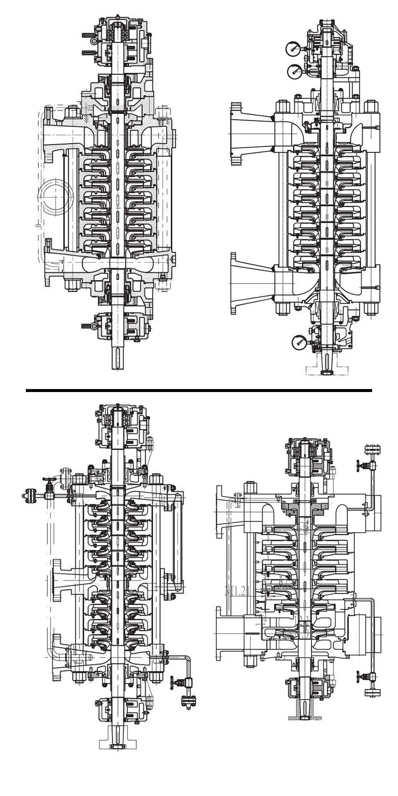 API610 BB4 High Temperature High Pressure Barrel Double Casing Horizontal Centrifugal Multistage Steam Boiler Feed Hot Water Circulation Supply Pump