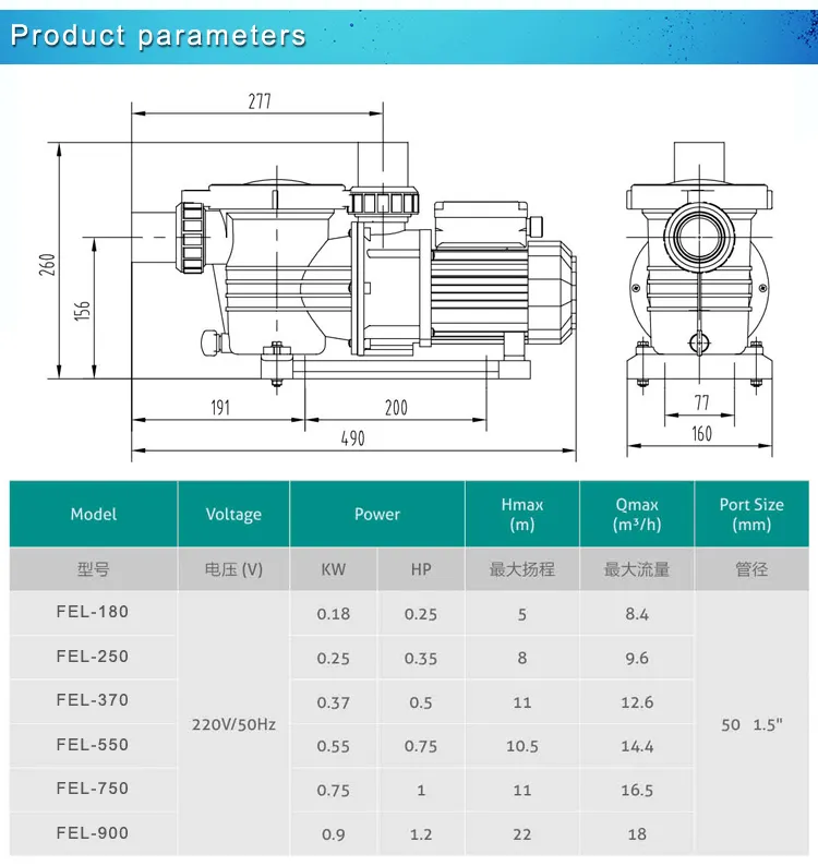 Cold Sauna High Head 220V 3.5HP Water Pump