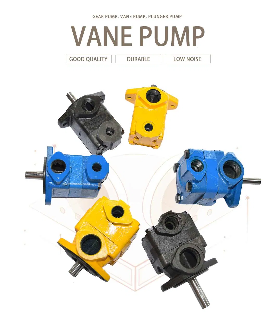 Concrete Machine Hydraulic System Parts Double Gear Pump for Sale