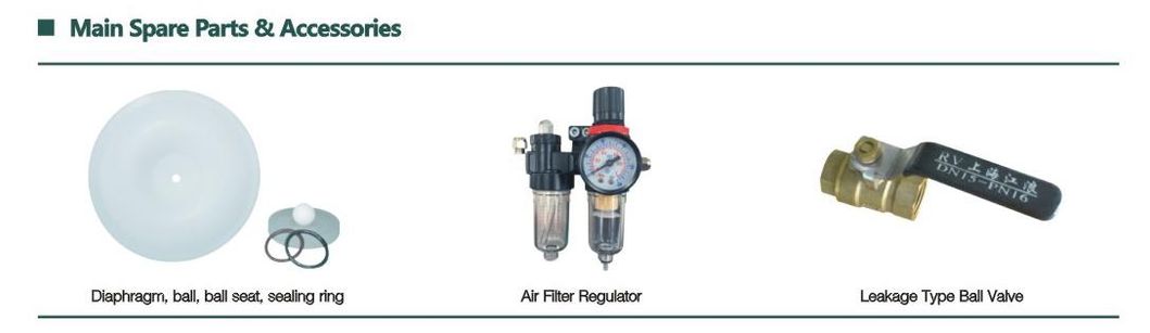 DN15/0.5 Inch PP Material Pneumatic Diaphragm Pump