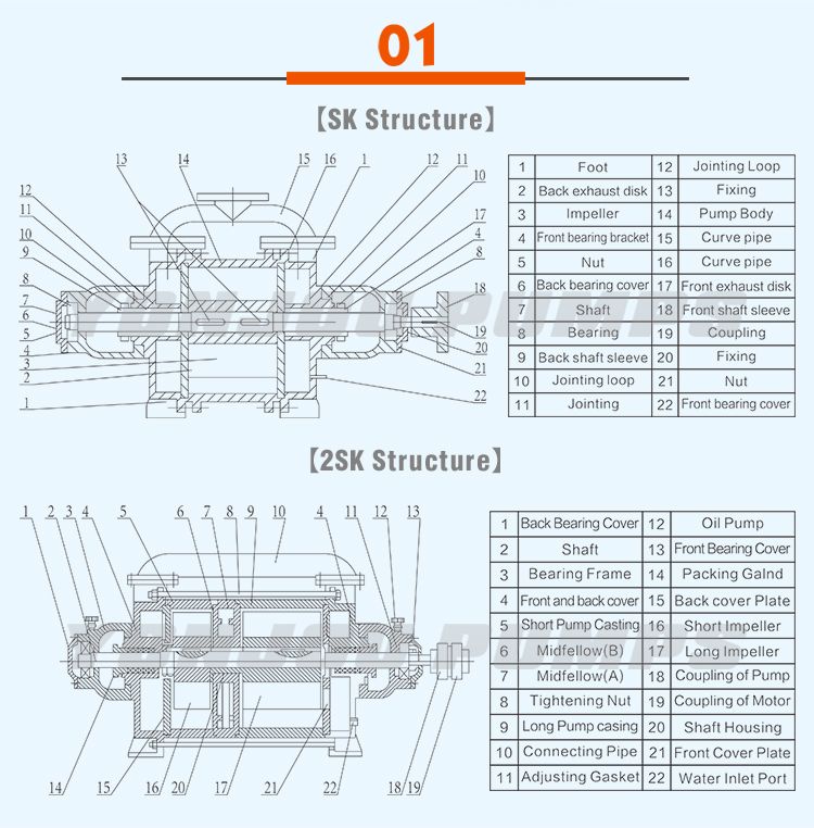 Electric Stwo Stage Liquid Ring Vacuum Pump