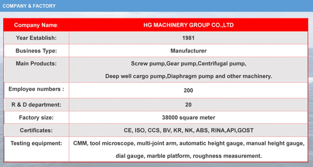 Gasoline Transfer Pump with CCS Certificate