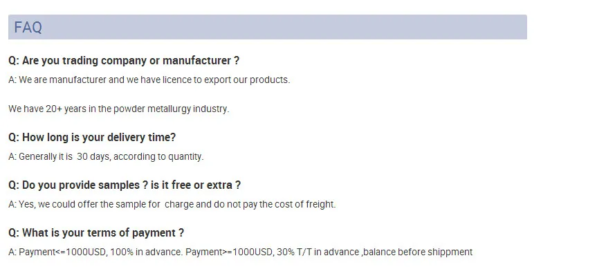 Gerotor Pump Parts- Powder Metallurgy Gerotors