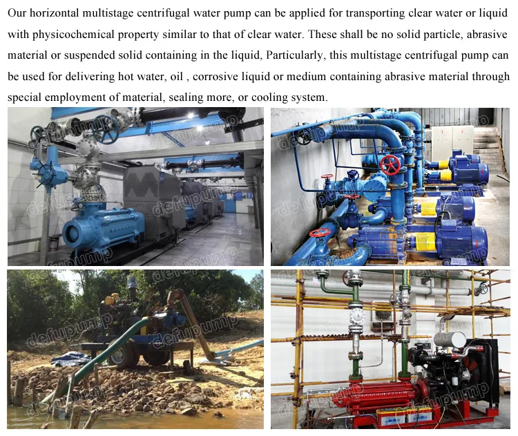 High Temperature Electric Motor Driven Horizontal Multistage Pump