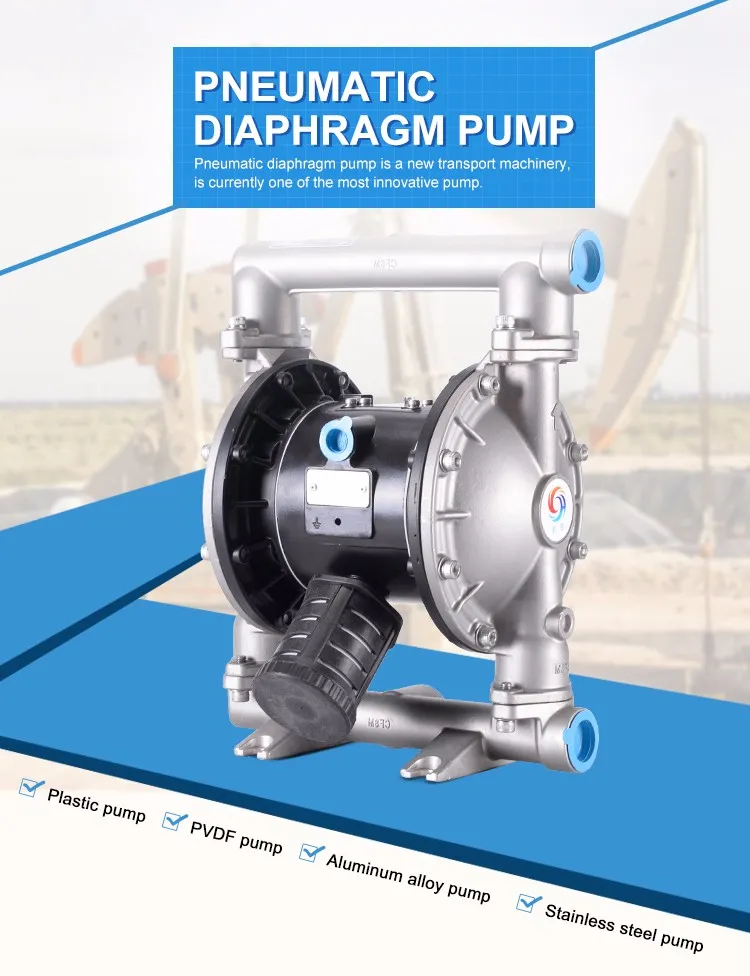 Hypv50 2" PP Air Operated Food Grade Transfer Stainless Steel 304 Pneumatic Diaphragm Pump
