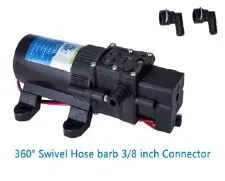 Lifesrc Flo-2202 35psi RV Self Priming Marine Car Washer Electric Diaphragm Pumps Mini 12V & 24V DC Water Pump