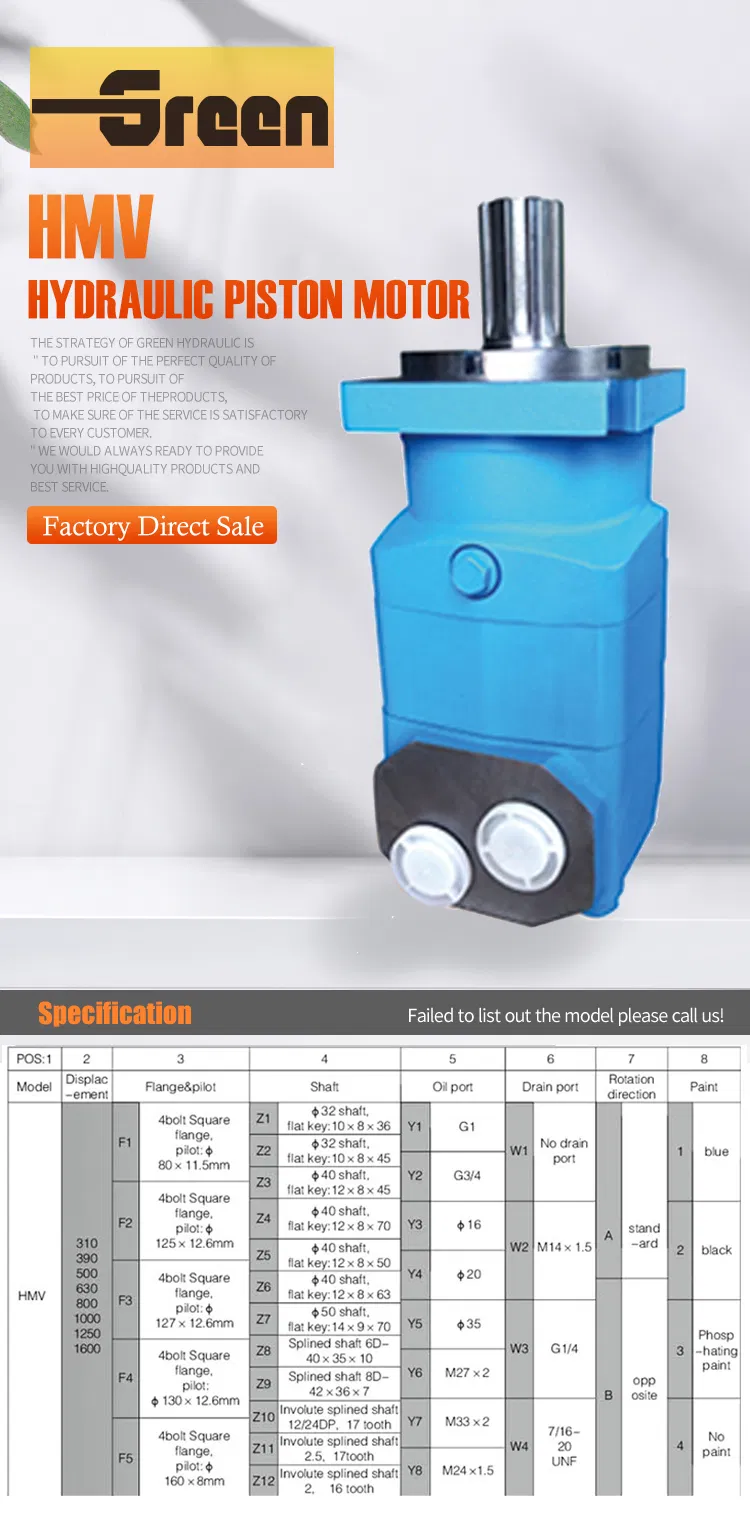 Linde Hmv310/390/500/630/800/1000/1250/1600 Hydraulic Piston Motor with Best Price