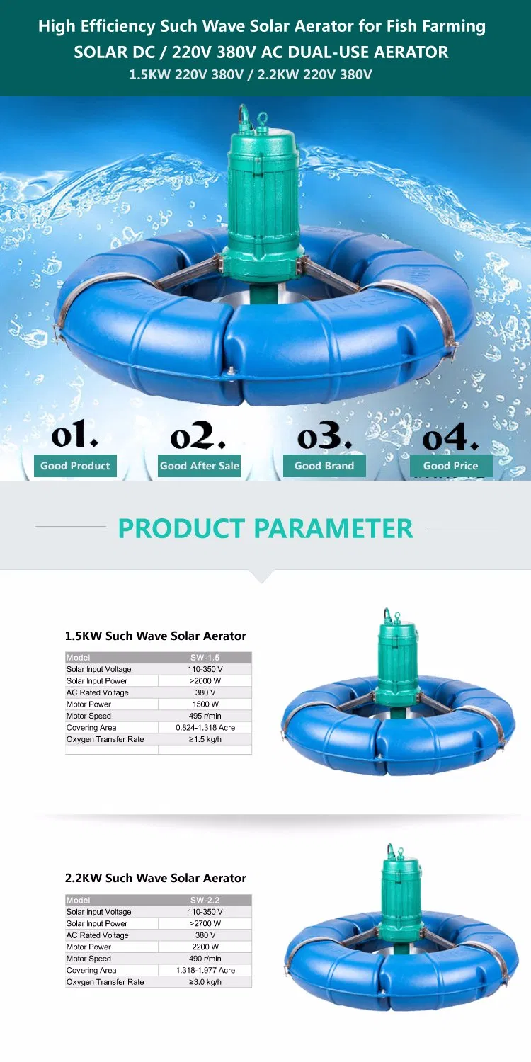 Long Life Solar Powered Aerator for Fishery