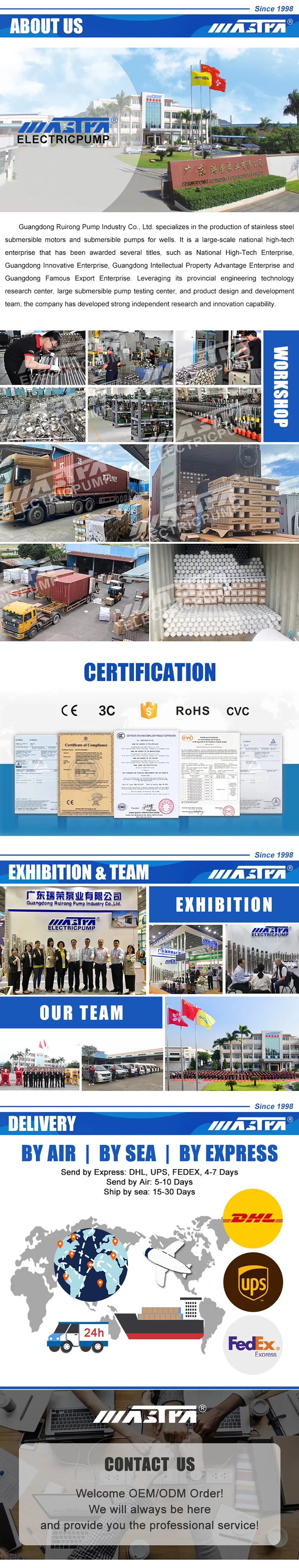 Mastra 4 Inch Deep Well Borehole Submersible Water Pump