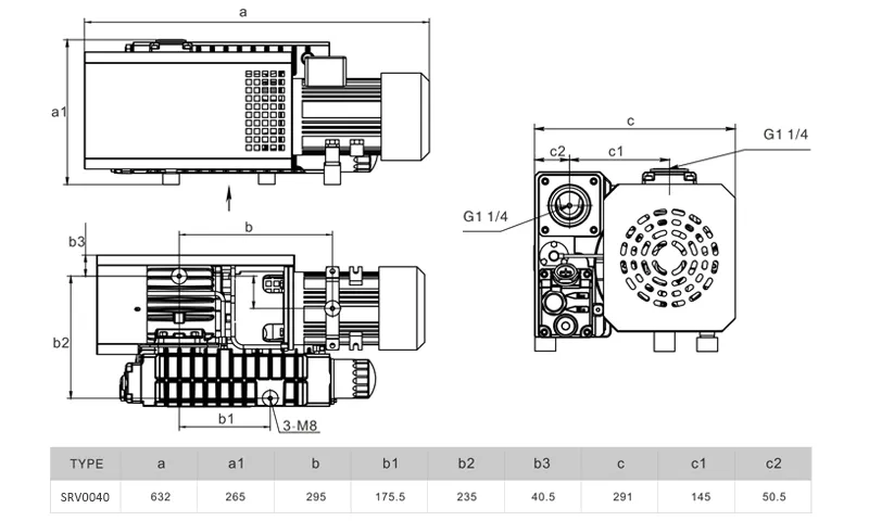 Oil-Lubricated Rotary Vane Vacuum Pump Vacuum Drying