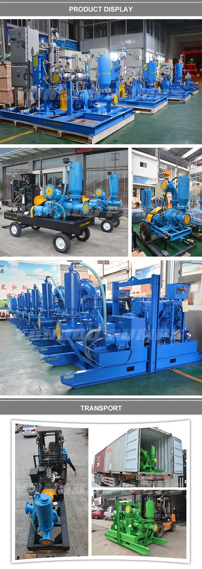 Portable Draining Solid Contain Transfer Trash Pump