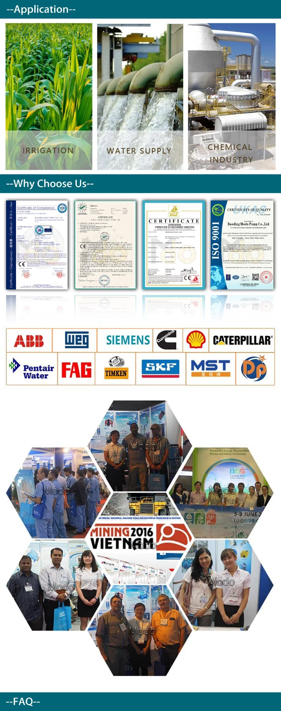 Powerful Horizontal Single Stage Agriculture Irrigation Electric Driven Centrifugal Water Supply Pump for Food and Chemical Industry