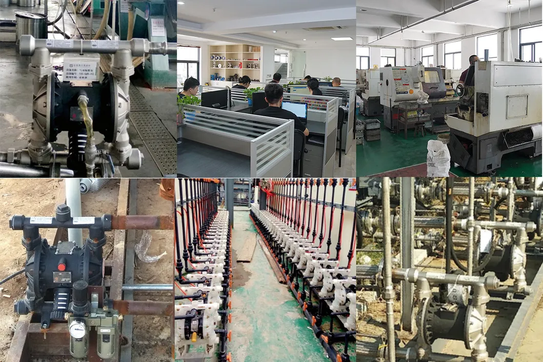 PTFE Stainless Steel Alloy Pneumatic Diaphragm Pump Industrial Chemical Resistant Water Diaphragm Pumps