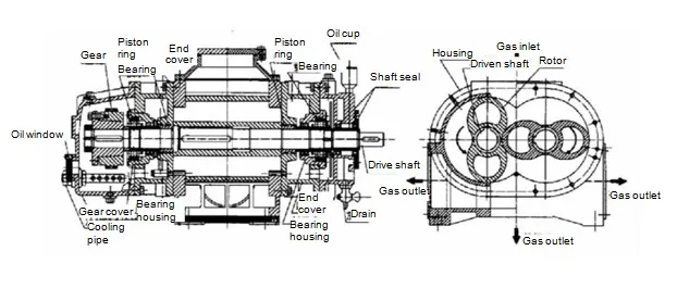 Shanghai Yulong Zjb-1200 Roots Vacuum Pump for Metallurgy