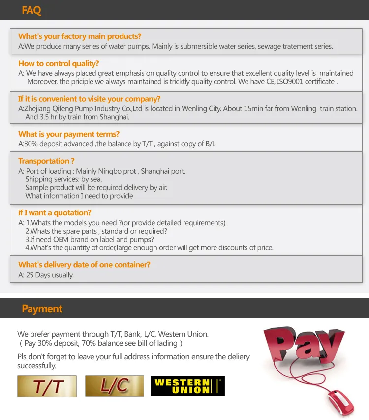 Single-Stage 1HP Submersible Clean Water Pump with Float