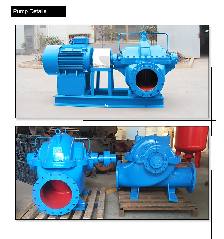 Single Stage Double Suction Centrifugal Pump for Central Heating System Water Drainage