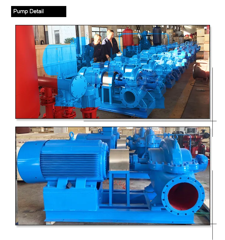 Single Stage Double Suction Centrifugal Pump for Central Heating System Water Drainage