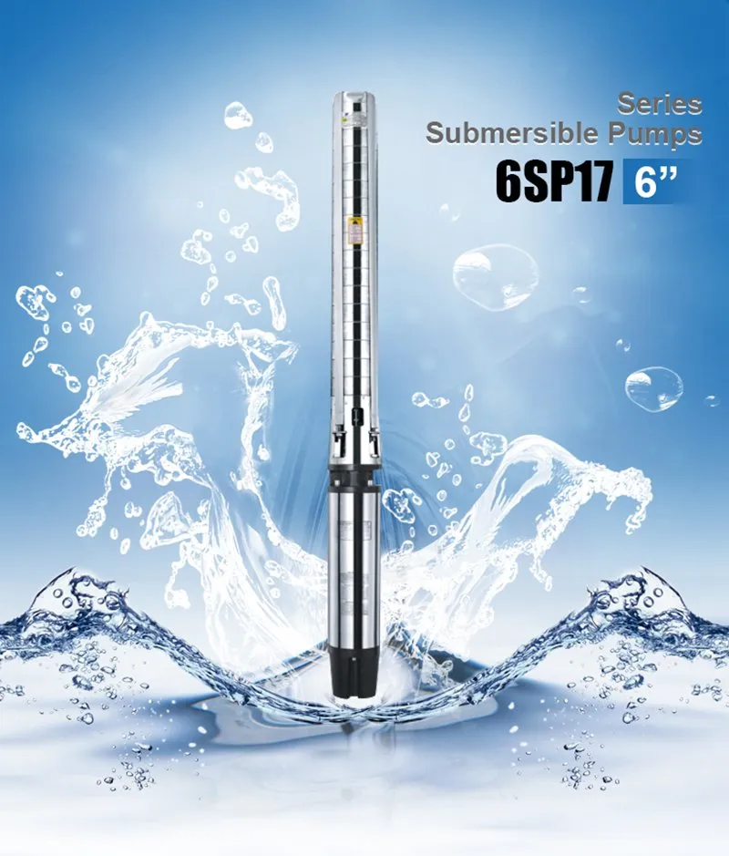 Solar Industrial Submersible 6sp17 6sp Stainless Steel Water Cool Motor Pump