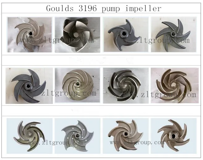 Stainless Steel Investment Casting ANSI Goulds 3196 Pump Impeller