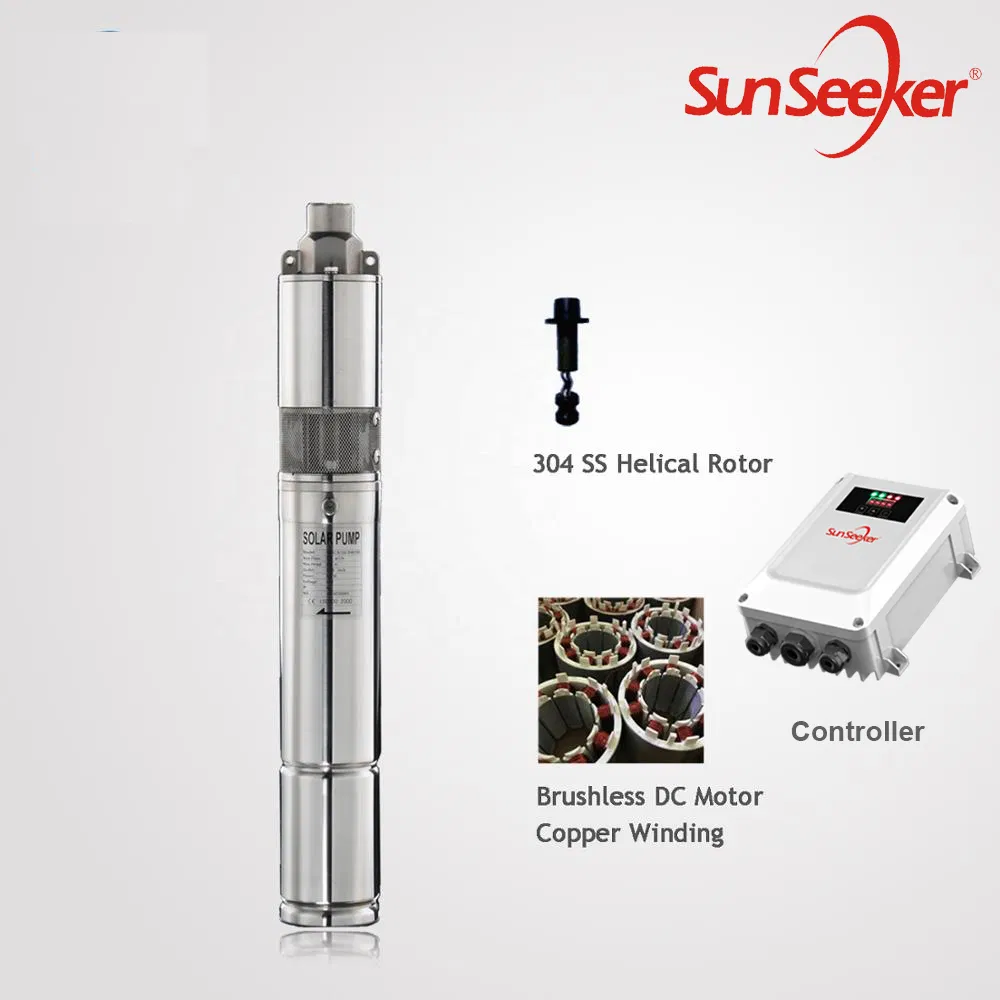 Thailand High Quality Stainless Steel Pompe Submersible Solar Solar Pumps DC Solar Pump Brushless 48V for Libya