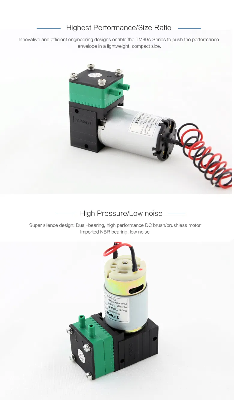 Topsflo Low Noise High Performance Brush Moto Air Mini Vacuum Pump