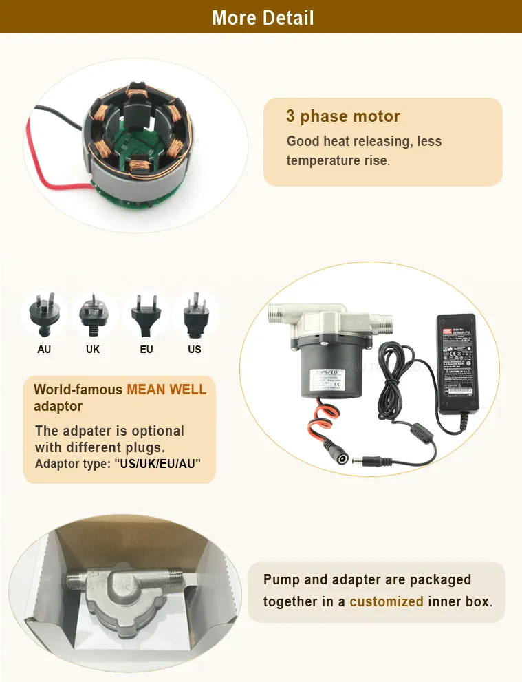 Topsflo Stainless Steel Hot Water Circulation Pump/Beer Brewing Pump