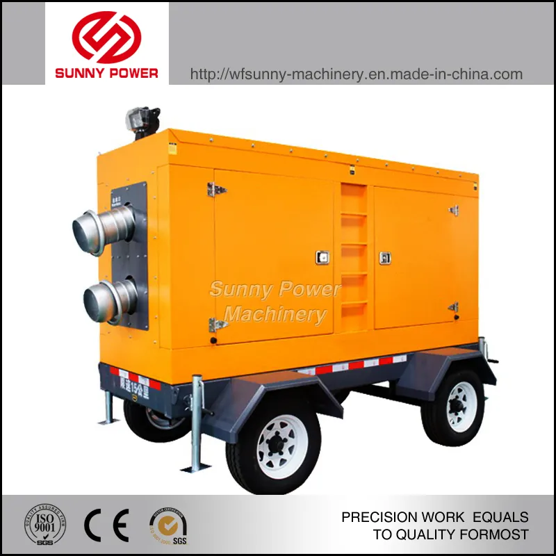 Trailer Mounted Diesel Engine Flooding Control Water Pumps
