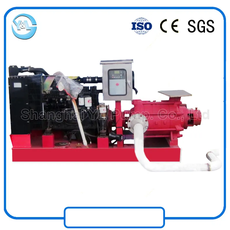 Trailer Mounted Multistage Water Cooler Engine Centrifugal Fire Pump