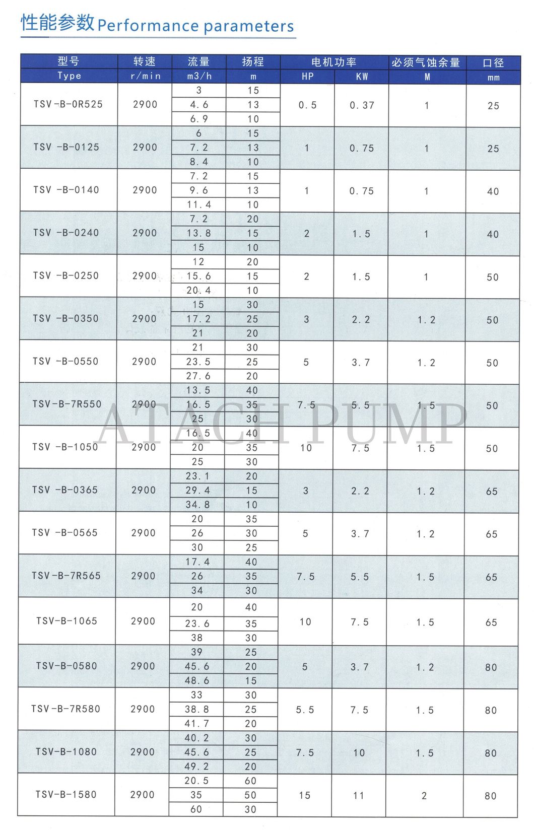Wet Pit Stainless Steel Water Pump Tsv-B-0580